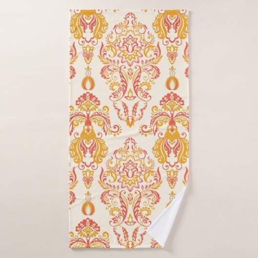 Vintages, nahtloses, blumenfreies Pflaster. Klassi Badehandtuch (Badehandtuch)