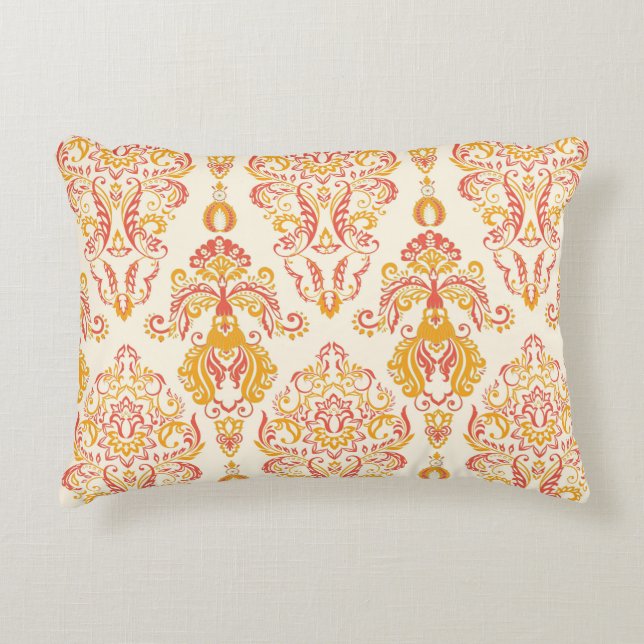 Vintages, nahtloses, blumenfreies Pflaster. Klassi Dekokissen (Vorderseite)