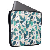 Vintages, nahtloses Blumenmuster. Schönes Weiß Laptopschutzhülle (Vorne Rechts)