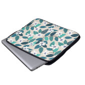 Vintages, nahtloses Blumenmuster. Schönes Weiß Laptopschutzhülle (Vorne Knopf)