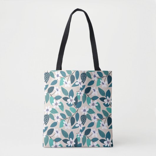 Vintages, nahtloses Blumenmuster. Schönes Weiß Tasche (Vorderseite)