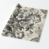 Vintages nahtloses botanisches Muster Geschenkpapier (Ungerollt)