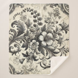 Vintages nahtloses botanisches Muster Sherpadecke