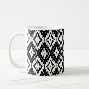 Vintages nahtloses ethnisches Muster mit amerikani Kaffeetasse