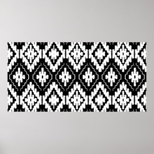 Vintages nahtloses ethnisches Muster mit amerikani Poster