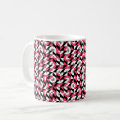 Vintages nahtloses Glitzmuster mit fett geometrisc Kaffeetasse (Vorderseite Links)