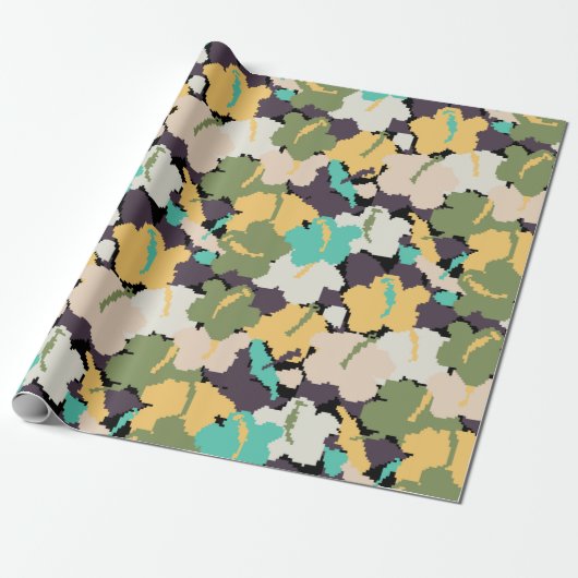 Vintages nahtloses Hintergrundmuster mit Stilistik Geschenkpapier (Ungerollt)