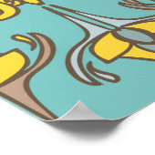 Vintages Nahtloses Jugendstil-Muster. Vintage Wand Poster (Ecke)