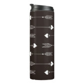 Vintages nahtloses Muster. Abstrakter Hintergrund  Thermosbecher (Nach rechts gedreht)