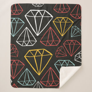 Vintages nahtloses Muster, Diamantkonstruktionsele Sherpadecke