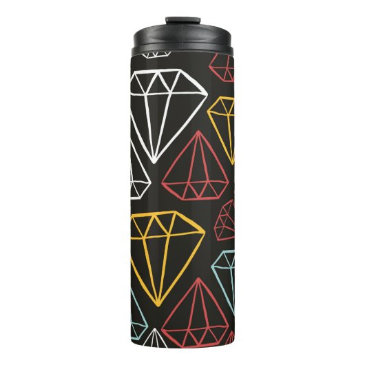 Vintages nahtloses Muster, Diamantkonstruktionsele Thermosbecher (Vorderseite)