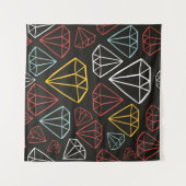 Vintages nahtloses Muster, Diamantkonstruktionsele Wandteppich (Vorderseite (Horizontal))