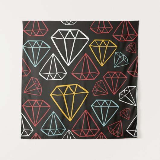 Vintages nahtloses Muster, Diamantkonstruktionsele Wandteppich (Vorderseite)