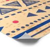 Vintages, nahtloses Muster eines ethnischen Stamme Poster (Ecke)