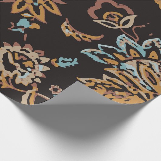 Vintages Nahtloses Muster. Handgezeichnete Textur Geschenkpapier (Ecke)