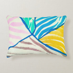 Vintages nahtloses Muster Handgezeichneter weißer  Dekokissen