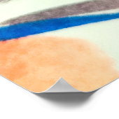 Vintages nahtloses Muster Handgezeichneter weißer Poster (Ecke)