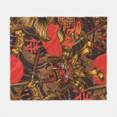 Vintages nahtloses Muster im japanischen Stil mit Fleecedecke (Vorderseite (Horizontal))