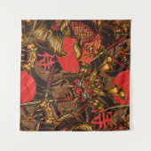 Vintages nahtloses Muster im japanischen Stil mit Wandteppich (Vorderseite (Horizontal))