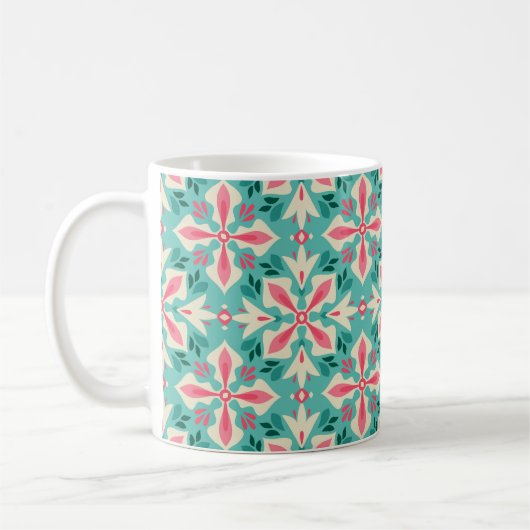 Vintages, nahtloses Muster Kaffeetasse (Links)