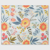 Vintages nahtloses Muster mit abstrakten Blume Geschenkpapier (Flach)
