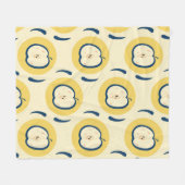 Vintages nahtloses Muster mit Apfel. Fleecedecke (Vorderseite (Horizontal))