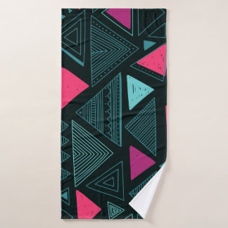 Vintages nahtloses Muster mit ethnischen Stämmen Badehandtuch