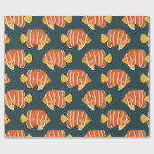 Vintages nahtloses Muster mit Fischen. Creative De Geschenkpapier (Flach)