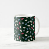 Vintages, nahtloses Muster mit Ginkgo-Blätter Kaffeetasse (VorderseiteRechts)
