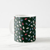 Vintages, nahtloses Muster mit Ginkgo-Blätter Kaffeetasse (Vorderseite Links)