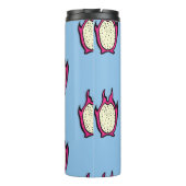 Vintages nahtloses Muster mit handgezeichneter Dra Thermosbecher (Rückseite)