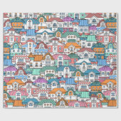 Vintages nahtloses Muster mit handgezeichneter Far Geschenkpapier (Flach)