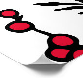 Vintages nahtloses Muster mit handgezogenem Winter Poster (Ecke)