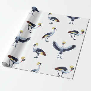 Vintages nahtloses Muster mit Kranvögeln. Geschenkpapier