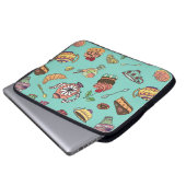 Vintages nahtloses Muster mit Kuchen Laptopschutzhülle (Vorne Knopf)