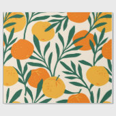 Vintages nahtloses Muster mit Mandarinen. Trendy h Geschenkpapier (Flach)