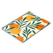 Vintages nahtloses Muster mit Mandarinen. Trendy h Notizblock (Linke Seite)