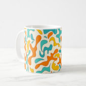 Vintages, nahtloses Muster mit Retro-Swirbel s Kaffeetasse (Vorderseite Links)