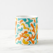 Vintages, nahtloses Muster mit Retro-Swirbel s Kaffeetasse (Mittel)