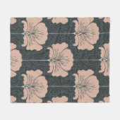 Vintages nahtloses Muster mit rosa Blume. Art. Fleecedecke (Vorderseite (Horizontal))