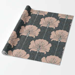 Vintages nahtloses Muster mit rosa Blume. Art. Geschenkpapier