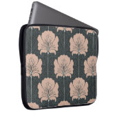 Vintages nahtloses Muster mit rosa Blume. Art. Laptopschutzhülle (Vorne Rechts)