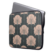 Vintages nahtloses Muster mit rosa Blume. Art. Laptopschutzhülle (Vorderseite Links)