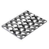 Vintages nahtloses Muster mit trockenem Pinselboge Notizblock (Linke Seite)