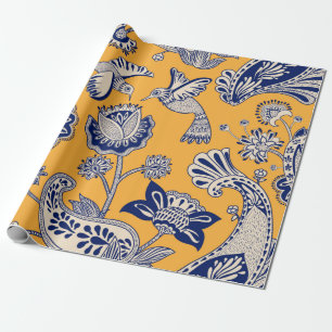 Vintages, nahtloses Muster mit Vögeln, pa Geschenkpapier