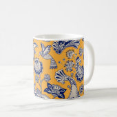 Vintages, nahtloses Muster mit Vögeln, pa Kaffeetasse (VorderseiteRechts)
