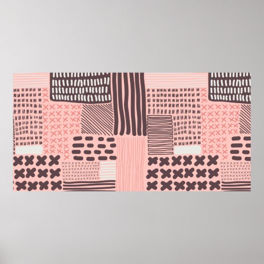 Vintages nahtloses Muster. Moderne, stilvolle Text Poster (Vorne)