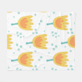Vintages nahtloses Muster, niedliche Blume Muster7 Fleecedecke (Vorderseite (Horizontal))