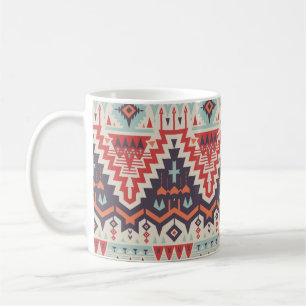 Vintages Nahtloses Stammmuster Geometrisches Ethni Kaffeetasse