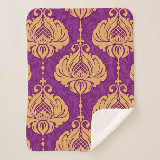 Vintages, nahtloses Staubmuster Sherpadecke (Vorderseite)